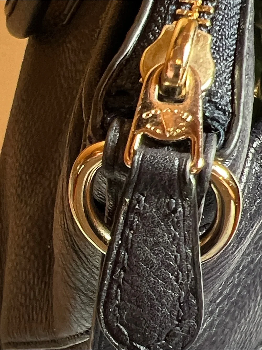 Coach Morgan satchel bag in midnight navy pebble grain leather
